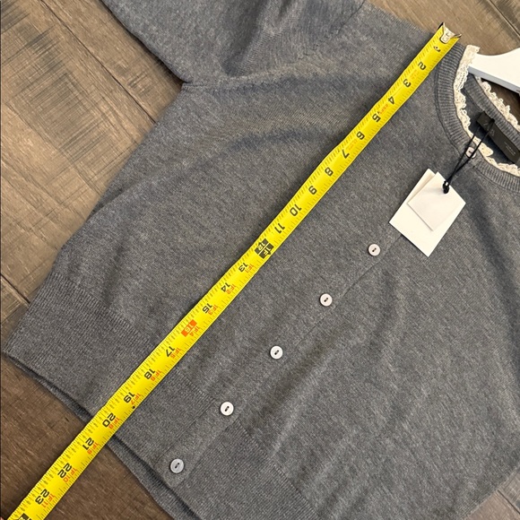 NWT ZARA LACE TRIM KNIT CARDIGAN SIZE M - Picture 10 of 15